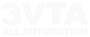 Logo 3VTA ALL AUTOMATION empresa de automatización industrial y tecnología, diseño minimalista fondo transparente