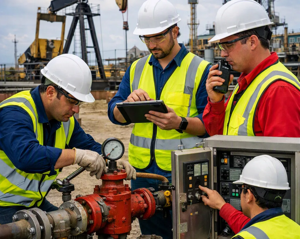 Soporte técnico especializado 3VTA en pozo petrolero terrestre, mantenimiento preventivo y diagnóstico industrial