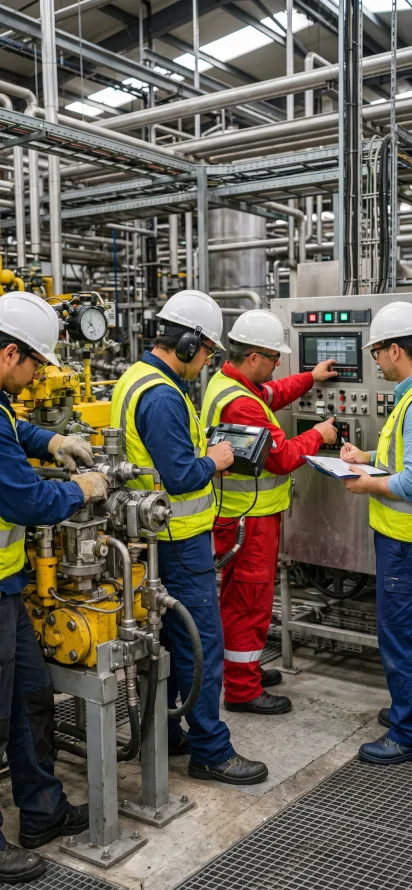 Comisionamiento y arranque de plantas industriales 3VTA, validación de equipos y puesta en marcha segura en proyectos energéticos